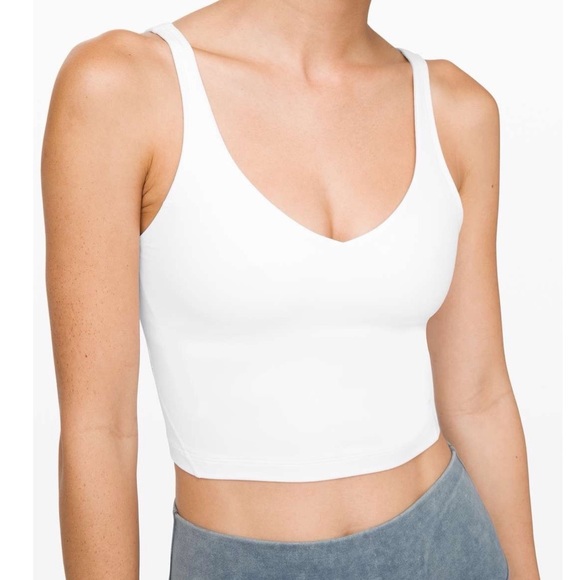 lululemon athletica Tops - lululemon athletica White V-Neck Cropped Tank